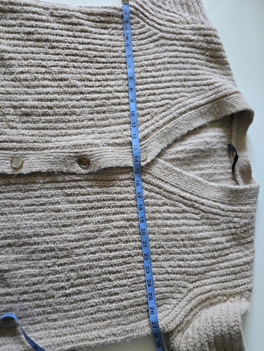 Jenni Kayne Alpaca Wool Blend Cocoon Taupe Oversized Cardigan S - Picture 4 of 13